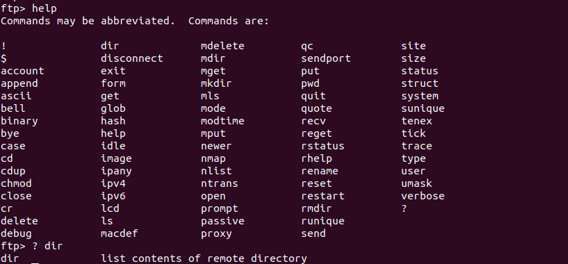 ftpHelp